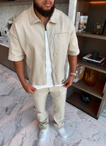 Vintage Rivet Denim Shirt - Stone