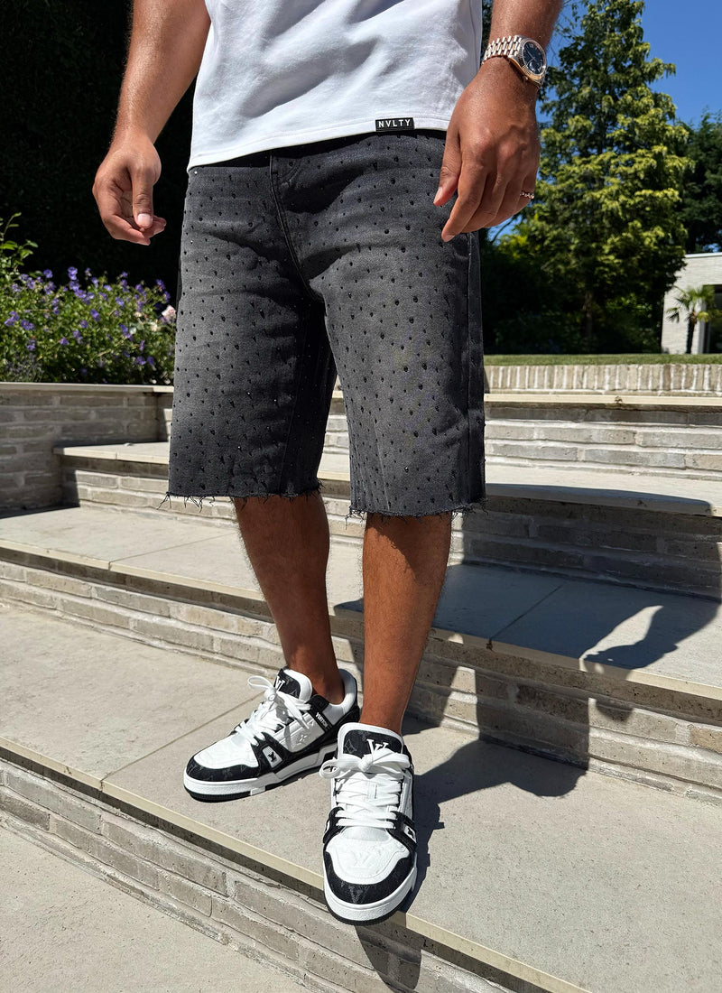 Vintage Flooded VVS Denim Shorts - Black