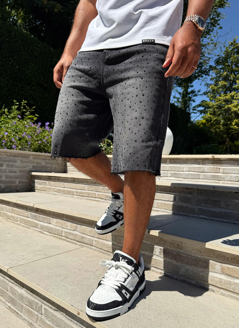 Vintage Flooded VVS Denim Shorts - Black