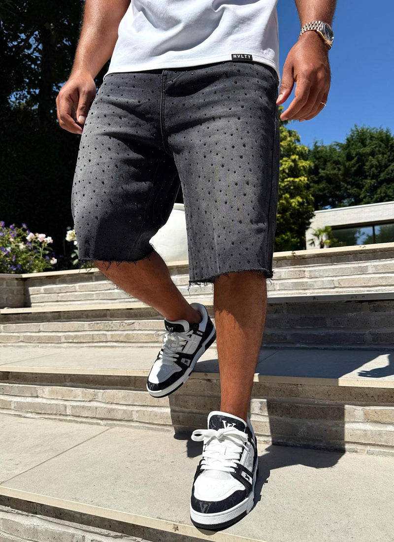 Vintage Flooded VVS Denim Shorts - Black