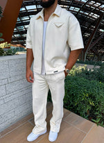 Twill Pleat Pants - Ivory