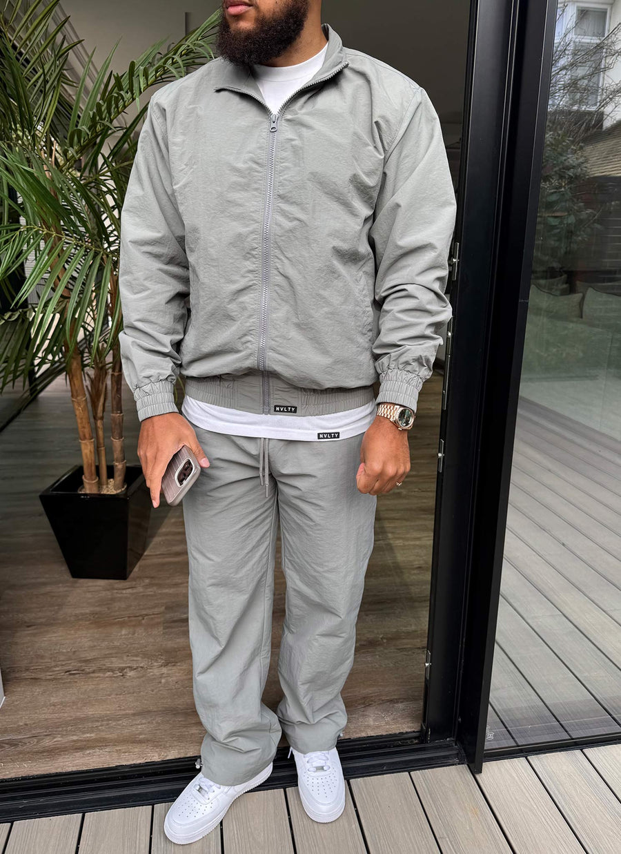 Heavyweight Shell Track Jacket - Grey