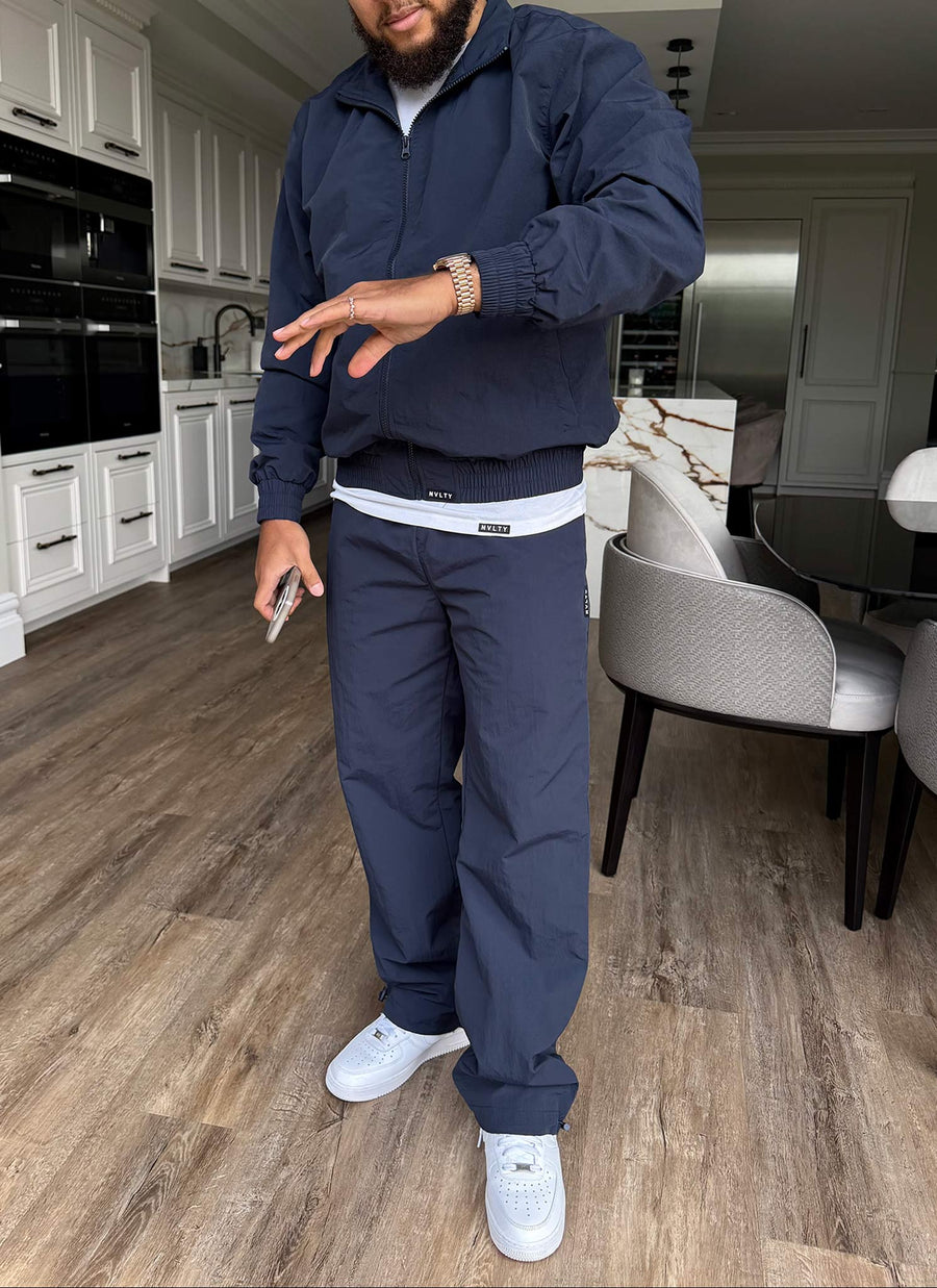Heavyweight Shell Track Jacket - Navy