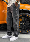 Vintage Studded Jeans - Grey