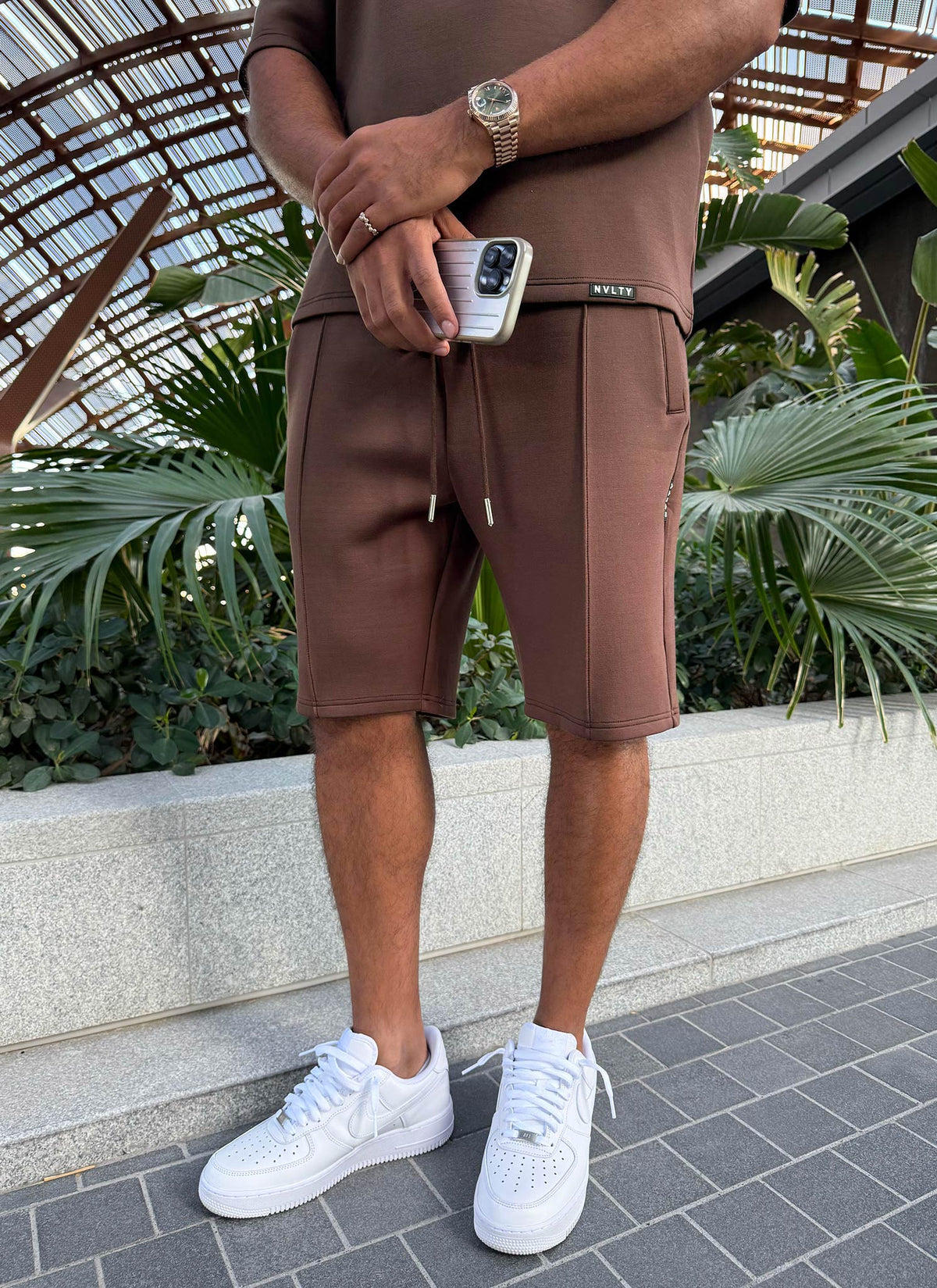 Scuba Structured Shorts - Brown