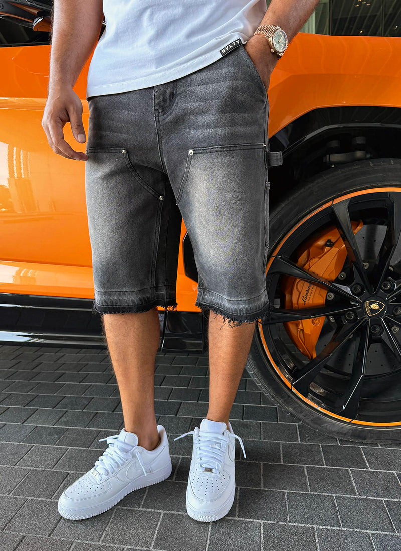 Vintage Carpenter Denim Shorts - Black