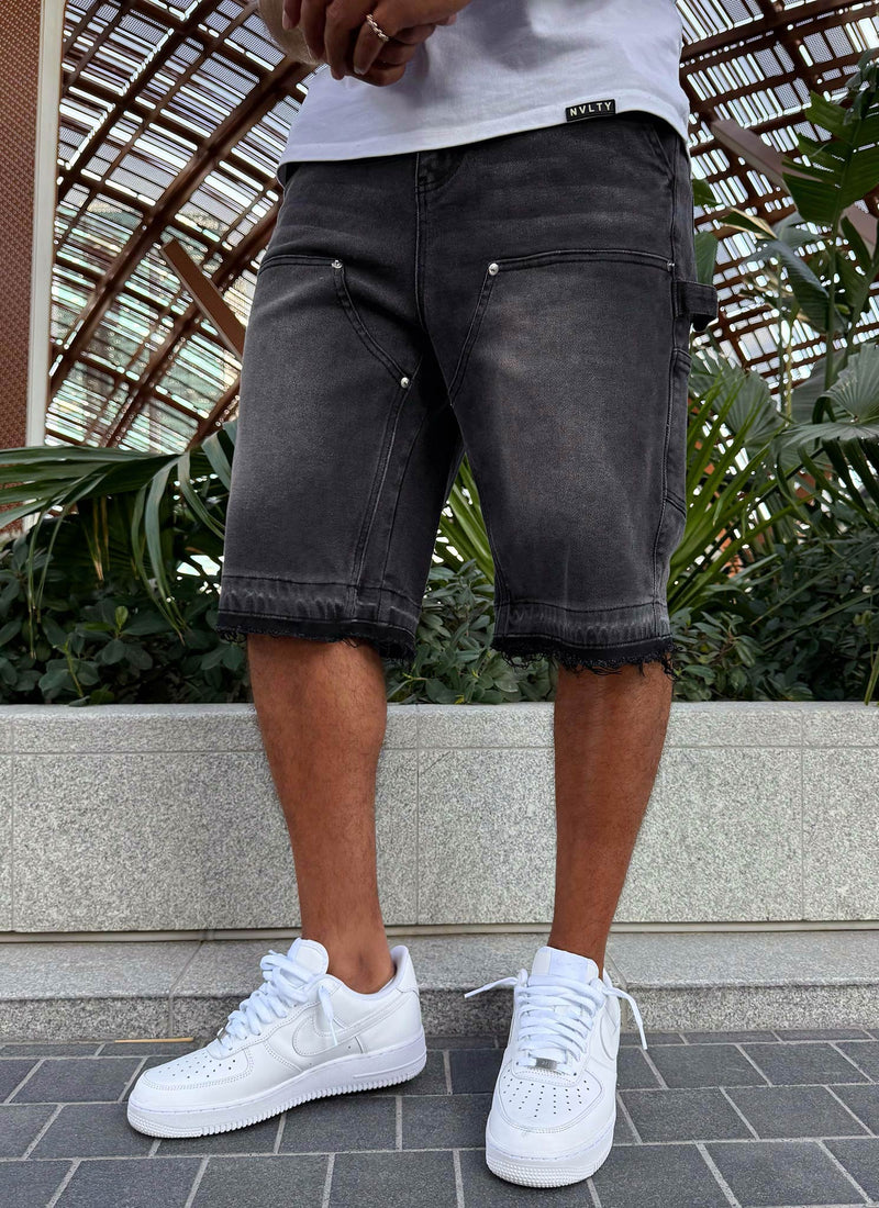 Vintage Carpenter Denim Shorts - Black