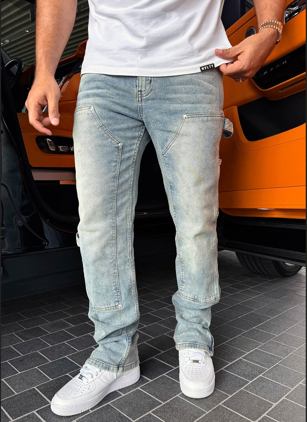 Vintage Carpenter Rivet Jeans - Blue