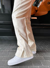 Twill Pleat Pants - Ivory