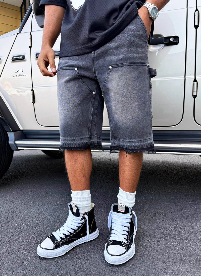 Vintage Carpenter Denim Shorts - Black