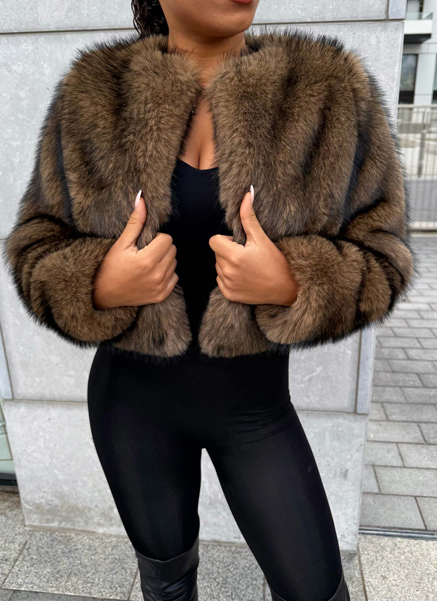 Fur Jacket - Brown