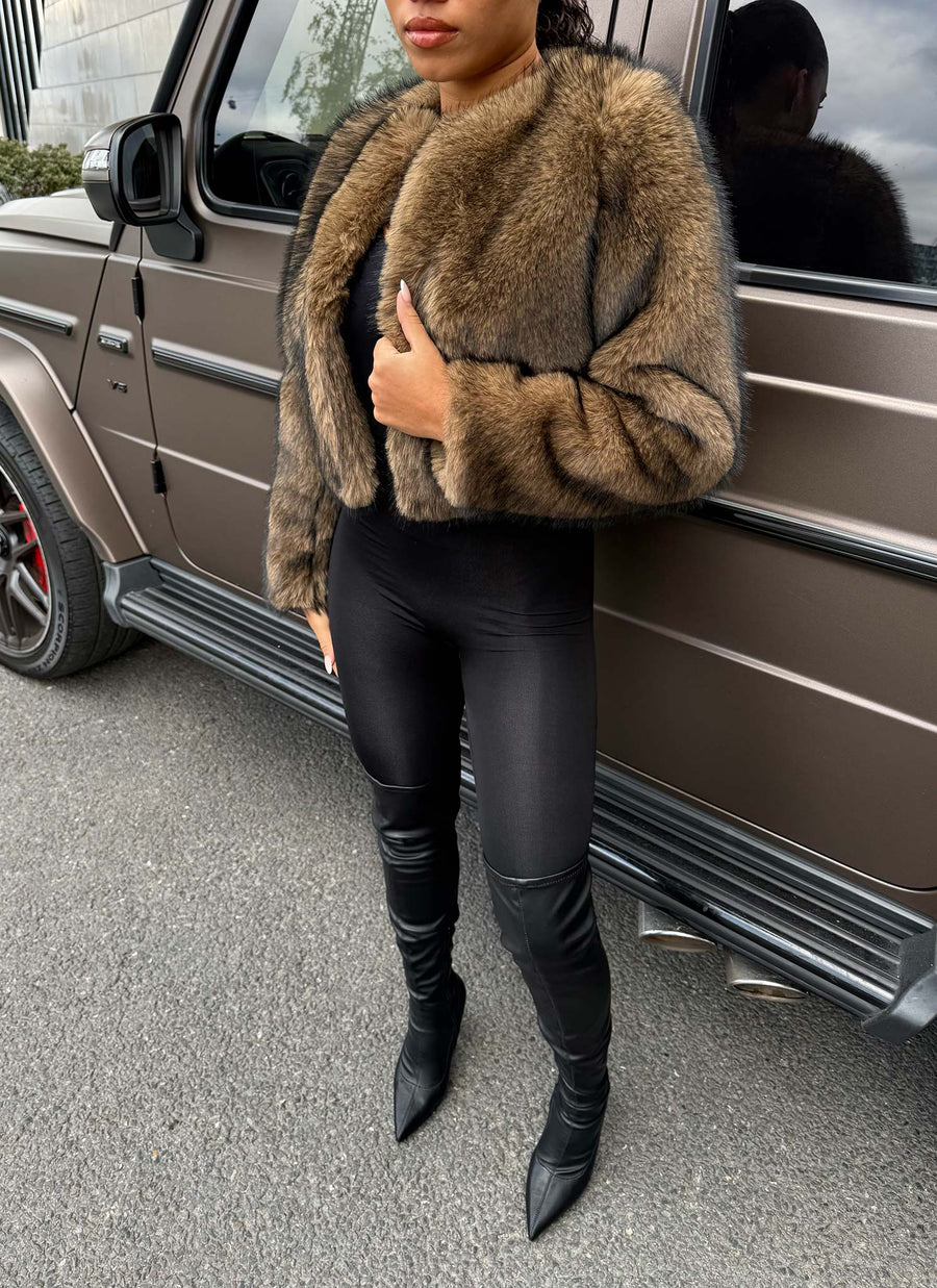 Fur Jacket - Brown