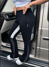 Vintage Flare Paint Joggers - Black