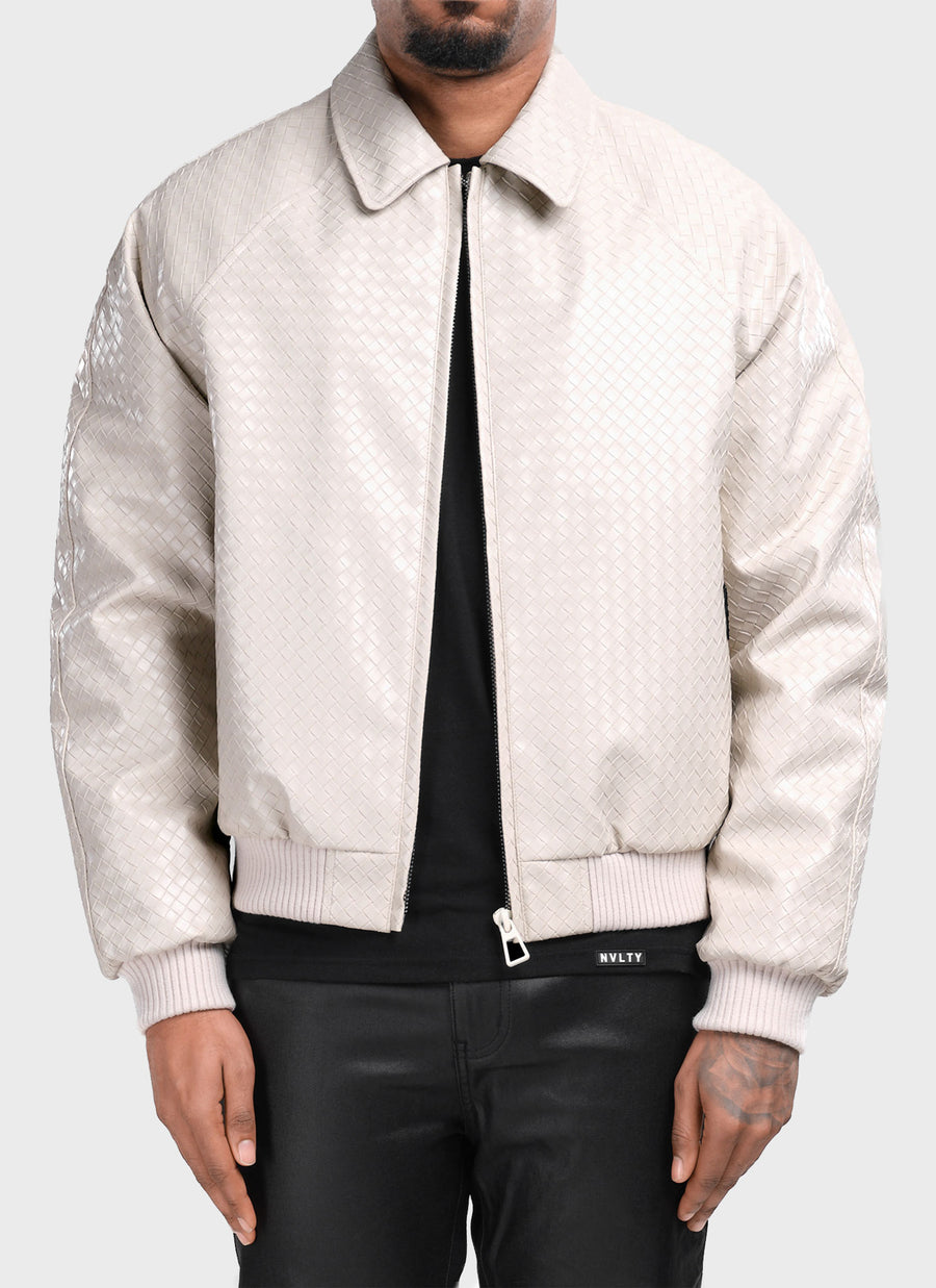 Interlock Aviator Jacket - Ivory