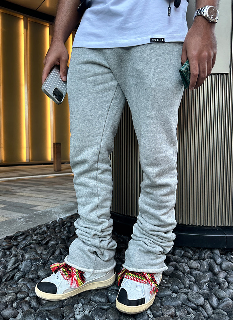 Grey Stacked Joggers Men Men Stacked Sweats Vintage Stacked