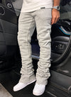 Vintage Stacked Joggers - Grey