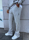 Vintage Flare Flame Joggers - Grey