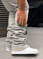 Vintage Stacked Joggers - Grey