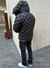 Perforated Puffer Jacket - Black