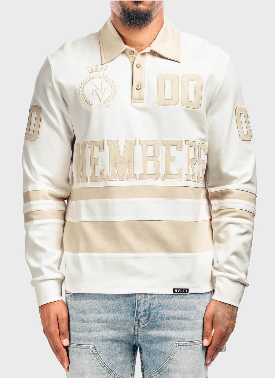 Members Royal Rugby Shirt - Ivory