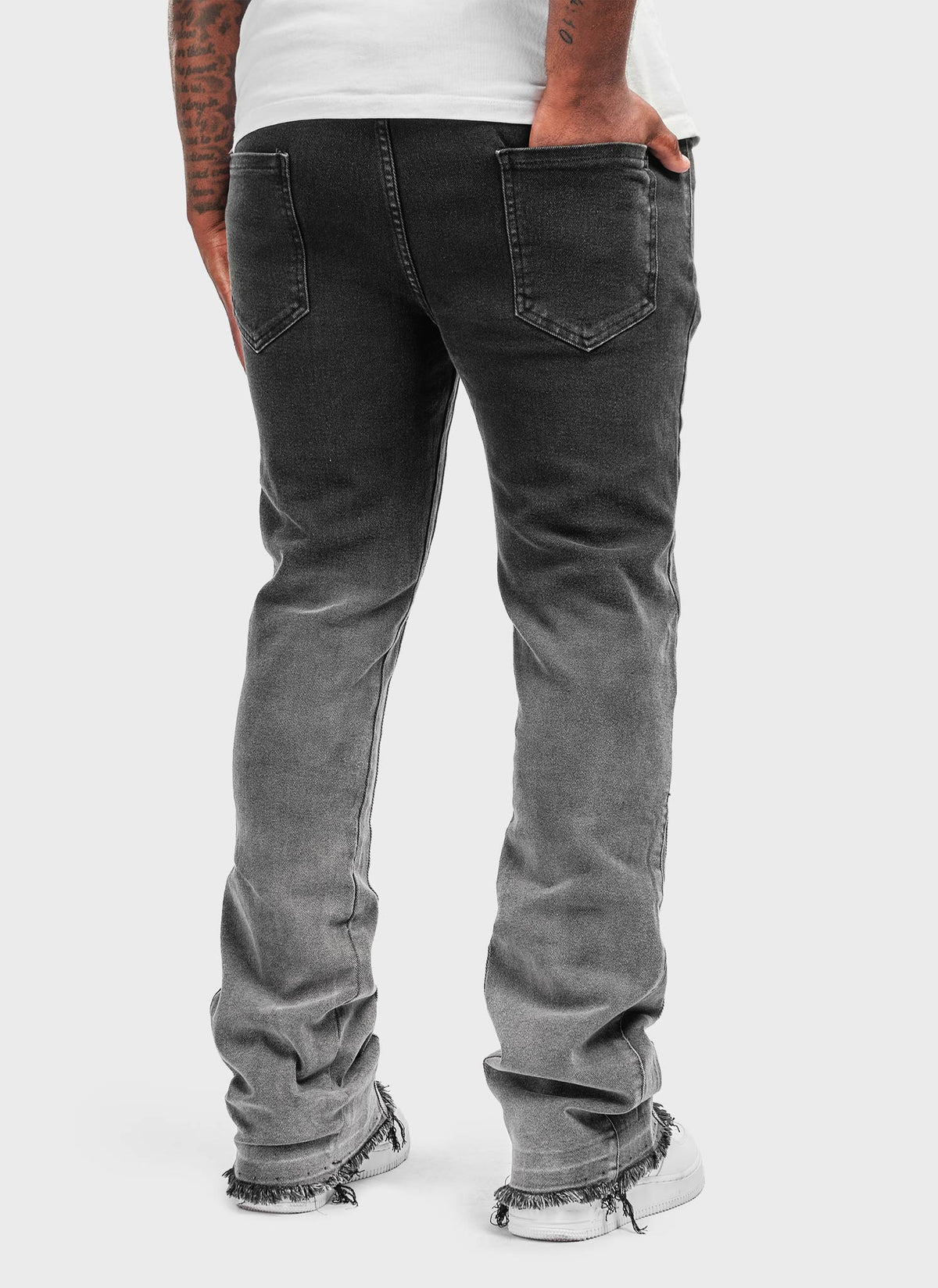 Vintage Flare Deep Fade Jeans - Black