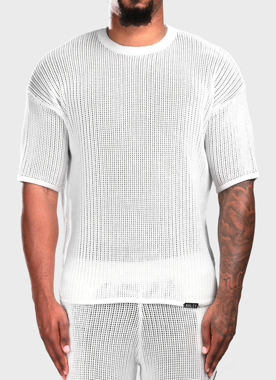 Knitted T-Shirt - Ivory