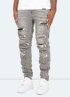 Repaired Paint Jeans - Light Grey