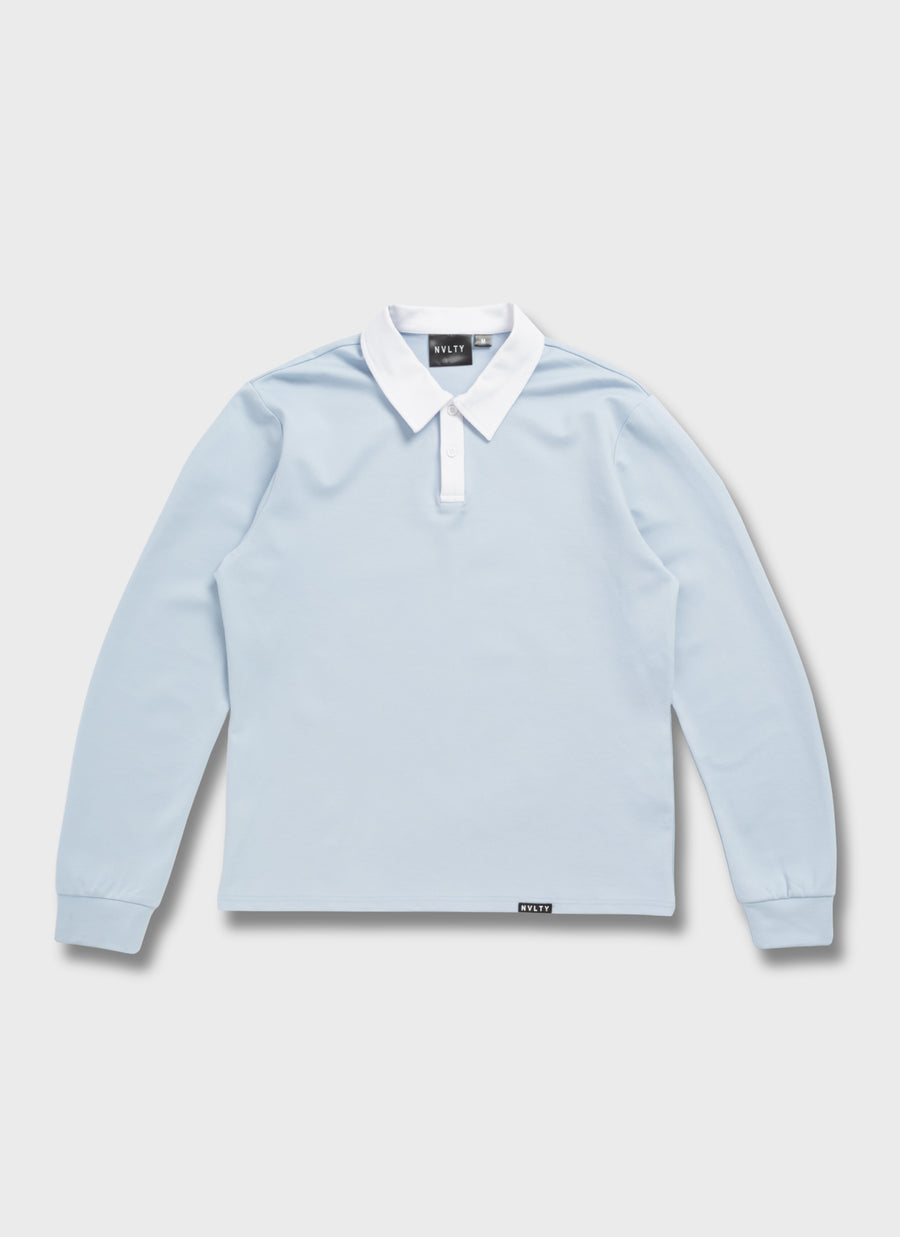 Luxe Rugby Shirt - Baby Blue