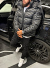Monogram Puffer Jacket - Black