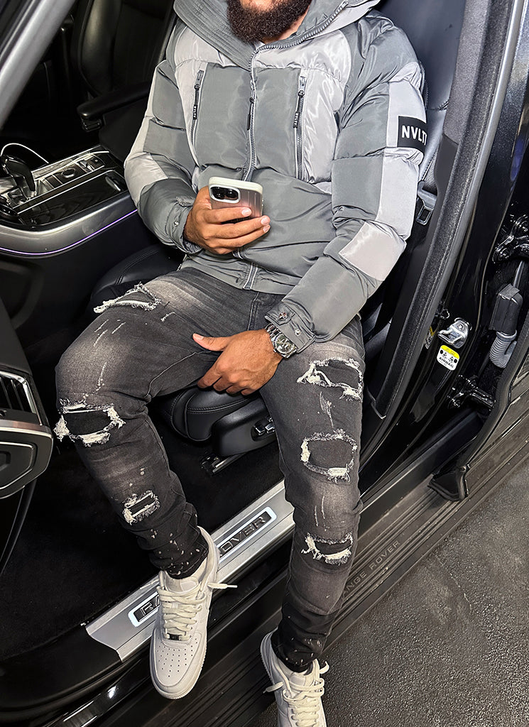 Shadow Puffer Jacket - Charcoal Grey/Light Grey