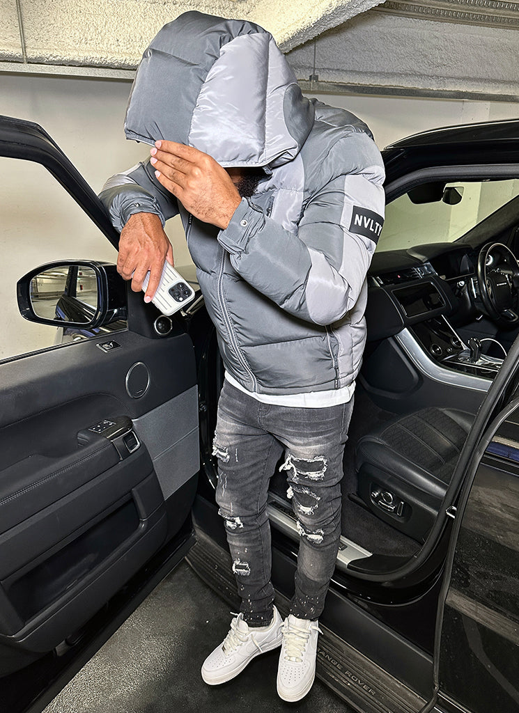 Shadow Puffer Jacket - Charcoal Grey/Light Grey