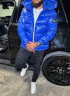 Shiny Puffer Jacket - Royal Blue