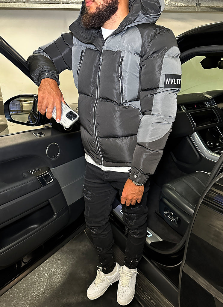 Shadow Puffer Jacket - Black/Grey