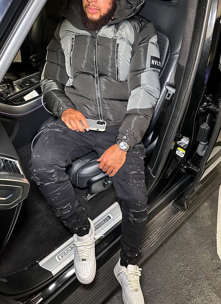 Shadow Puffer Jacket - Black/Grey