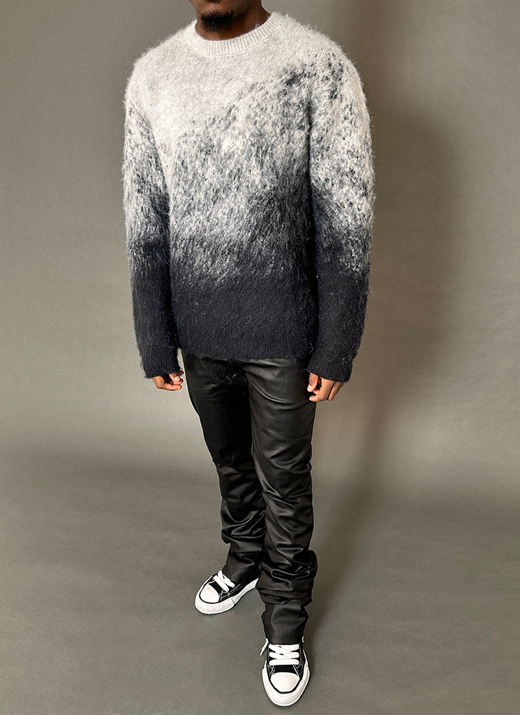 Mohair Gradient Sweater - Black