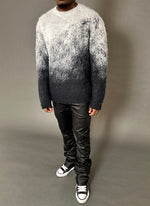 Mohair Gradient Sweater - Black/Grey