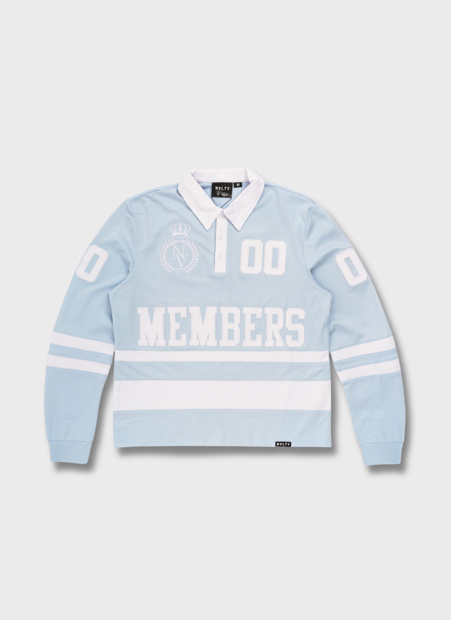 Members Royal Rugby Shirt - Baby Blue