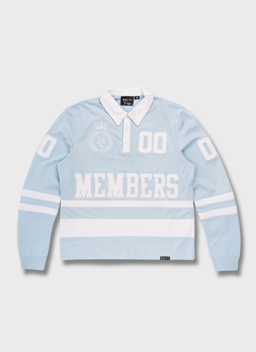 Members Royal Rugby Shirt - Baby Blue