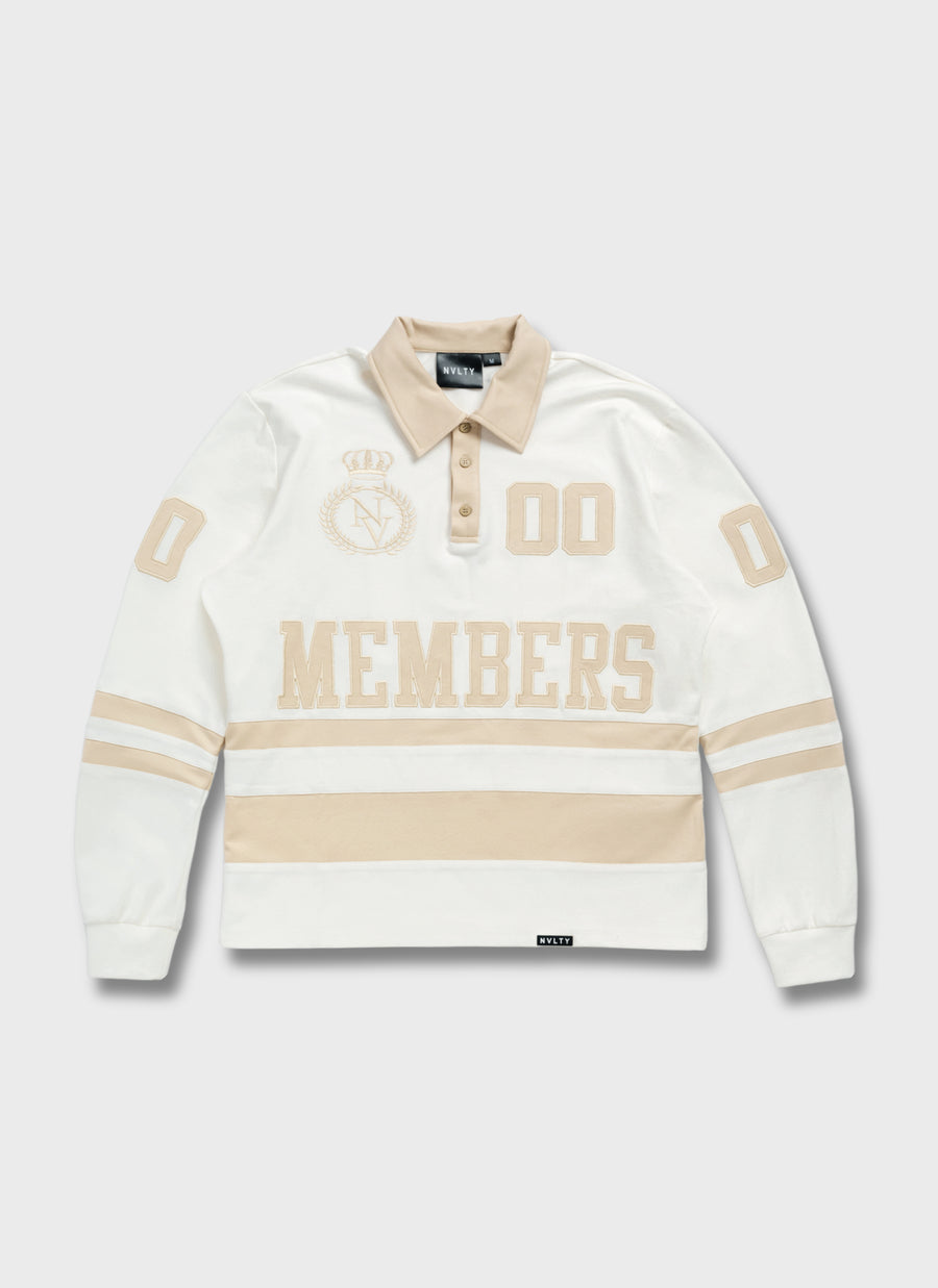 Members Royal Rugby Shirt - Ivory