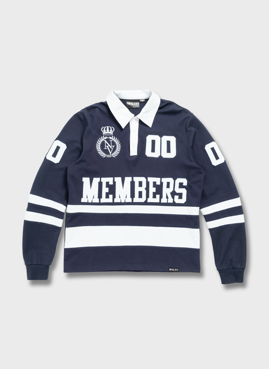 Members Royal Rugby Shirt - Navy