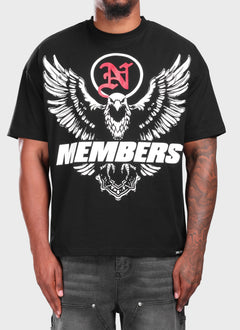 Members Eagle T-Shirt - Black