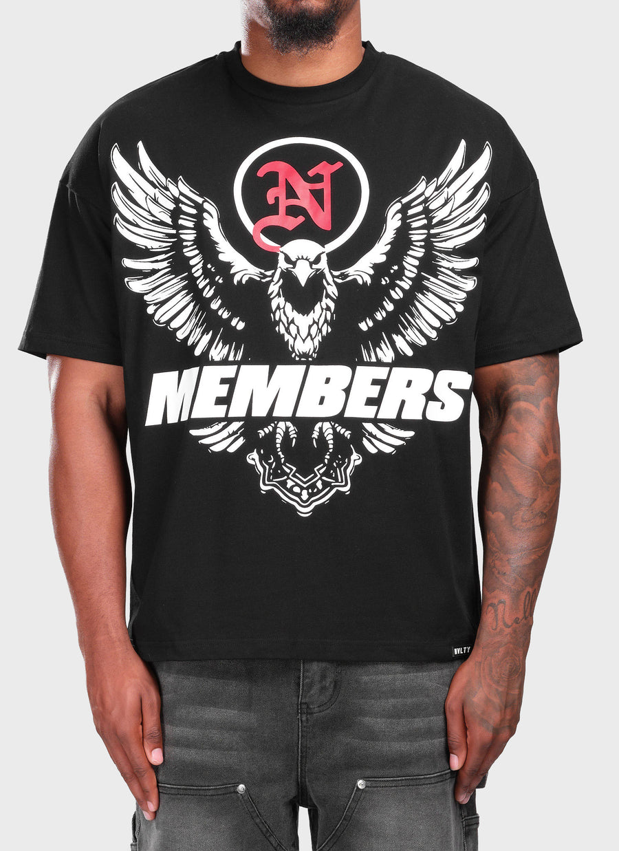 Members Eagle T-Shirt - Black
