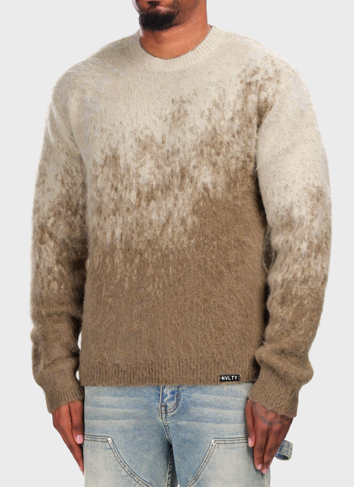 Mohair Gradient Sweater - Stone