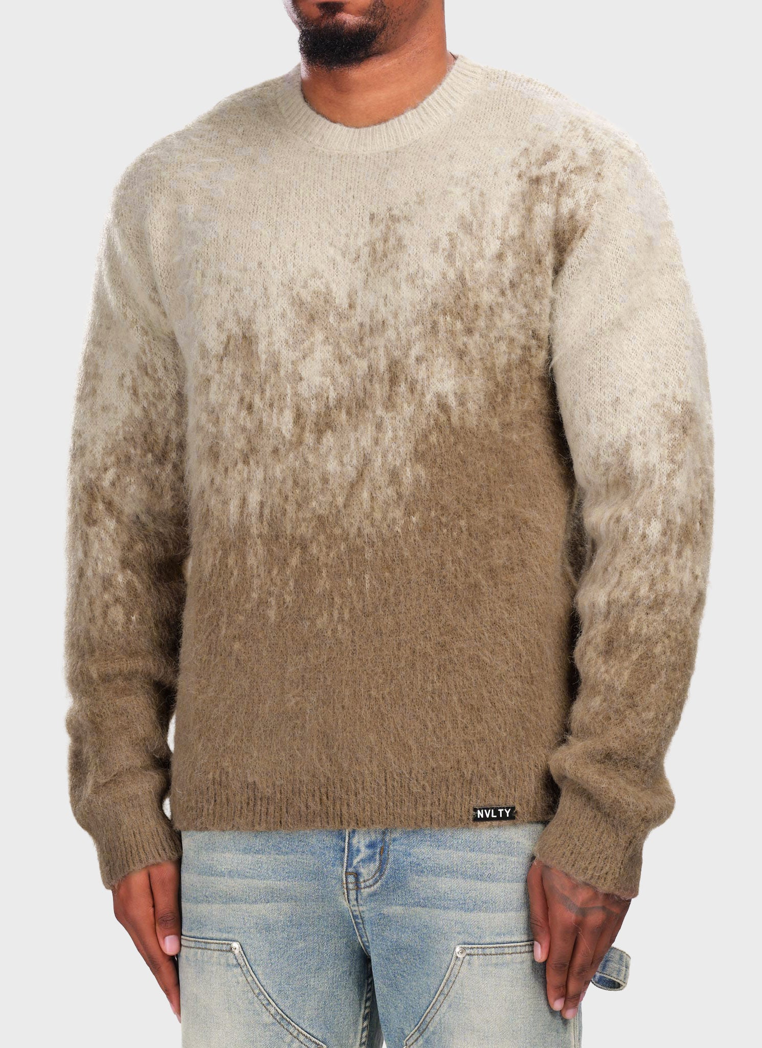 Mohair Gradient Sweater - Stone