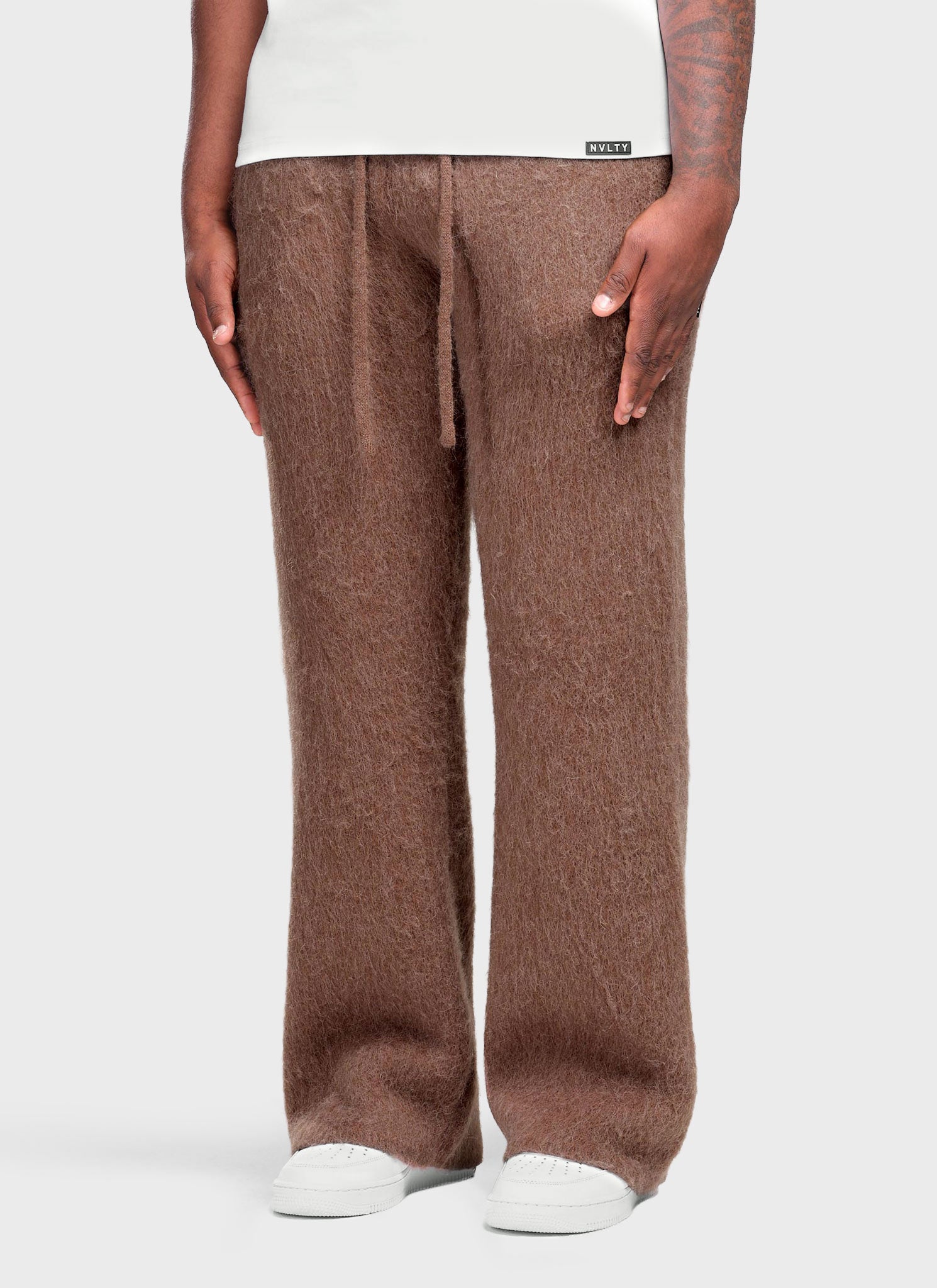 Mohair Joggers - Brown