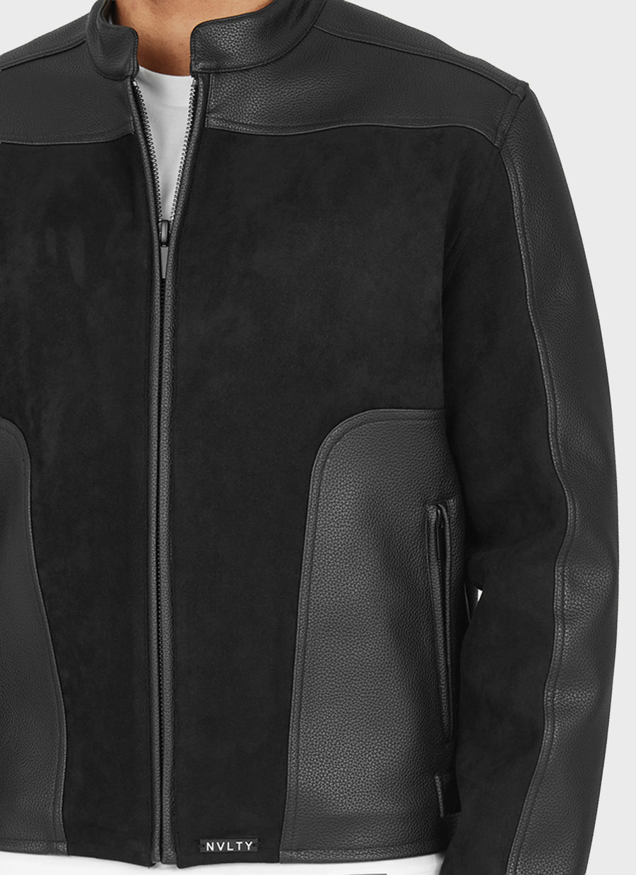 Moto Biker Jacket - Black