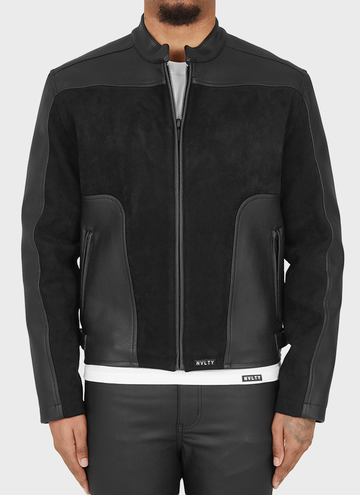 Moto Biker Jacket - Black