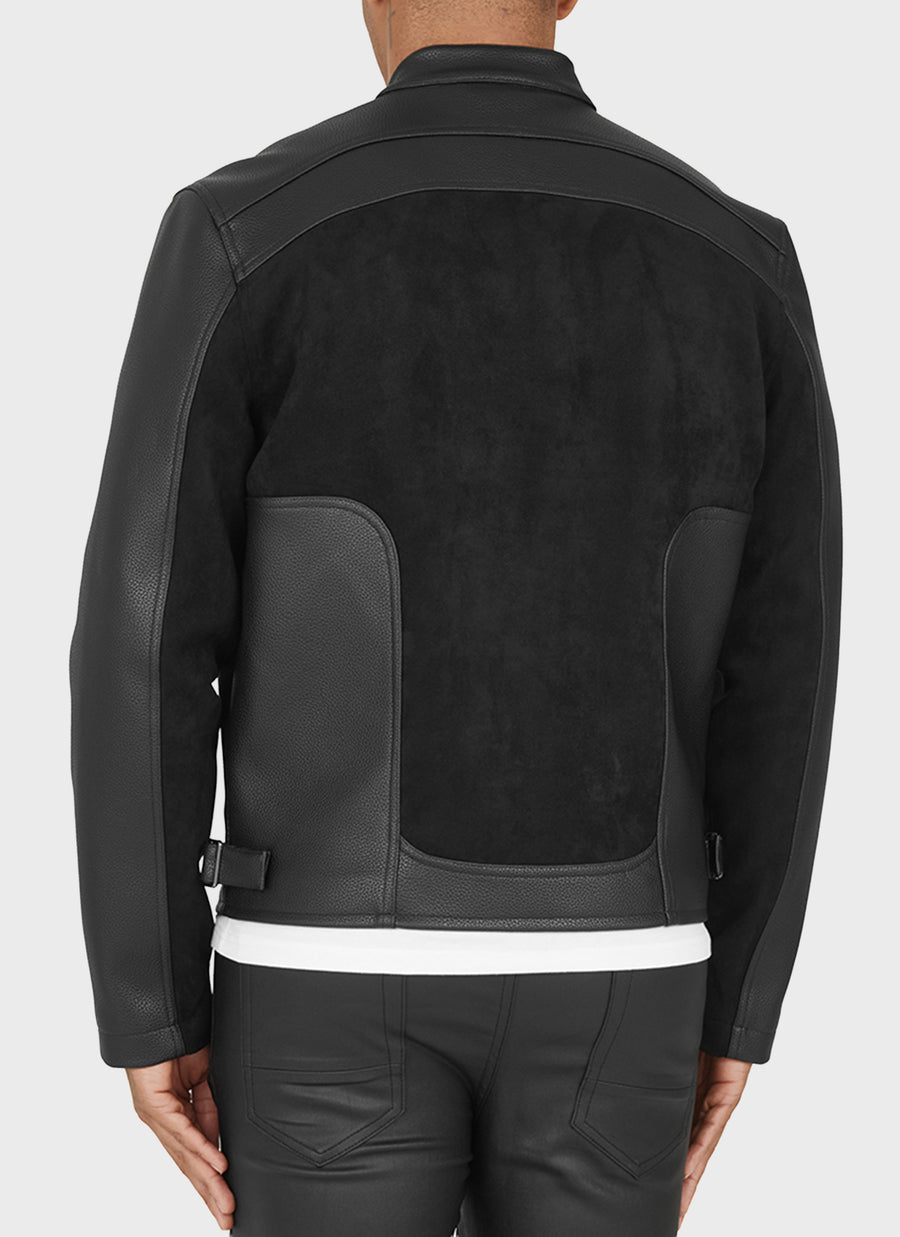 Moto Biker Jacket - Black