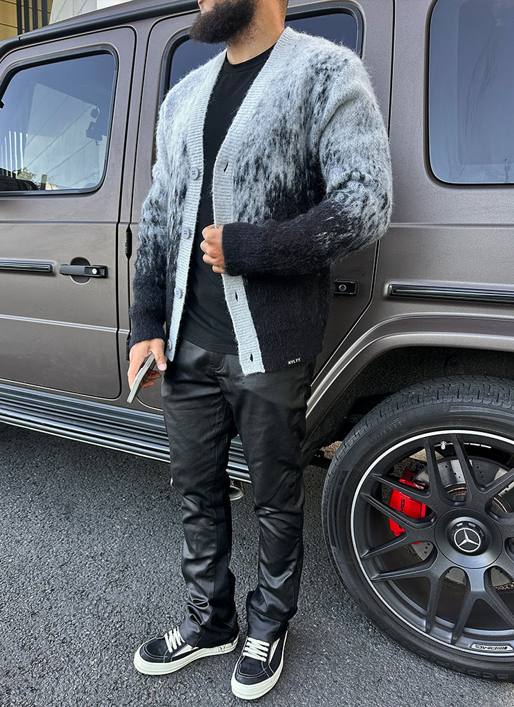 Mohair Gradient Cardigan - Black
