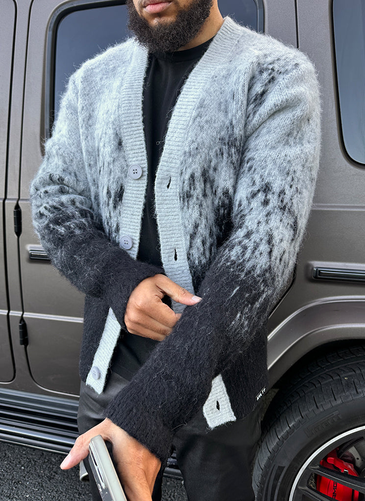 Mohair Gradient Cardigan - Black – N V L T Y
